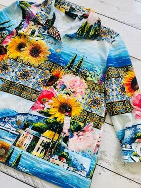 Onque Casuals Multicolor Button-Front Printed Shirt/Jacket
